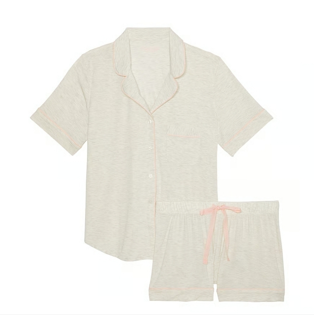 Victoria's Secret Cream and Pink Pajama Set